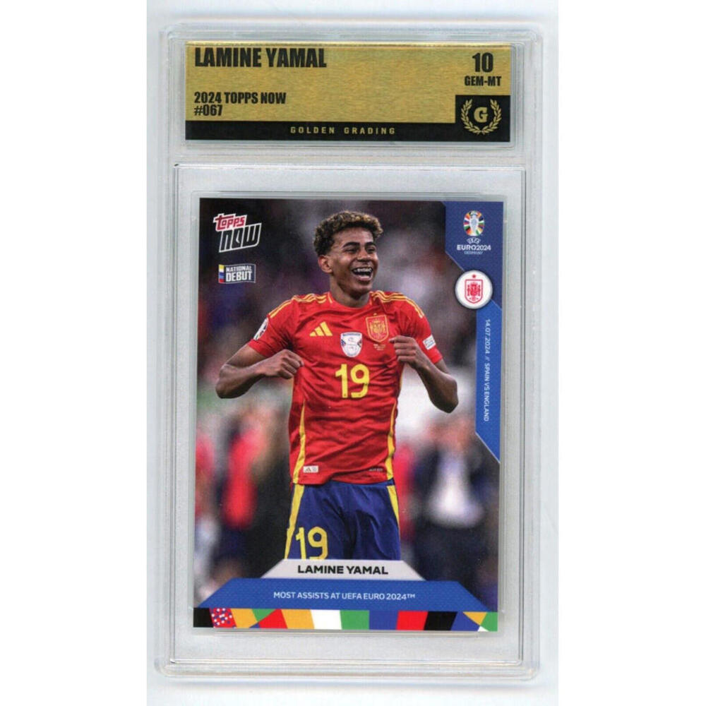 2024 Topps Now UEFA Euro #67 Lamine Yamal Spain  Gem Mint 10
